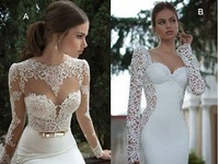 Cudowna biała suknia zdobiona koronką