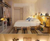 Łóżko z... drewnianych palet! Super pomysł ;)