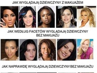 Jak wyglądają dziewczyny z makijażem VS jak naprawdę wyglądają... :D