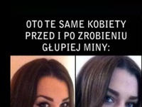 ŁADNE kobiety, które robią GŁUPIE MINY! Straszna zmiana :)