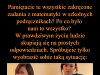 Czego uczą nas na matematyce i zastosowanie tego w praktyce XD