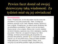 Pewien FACET dostał WIADOMOŚĆ od swojej dziewczyny! A za tydzień miała się JEJ OŚWIADCZYĆ!