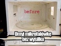 Umyj mikrofalówkę bez wysiłku. Bardzo prosty i skuteczny sposób ;)