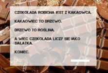 Czekolada to sałatka