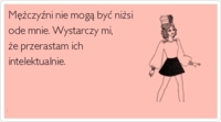 Mężczyźni nie muszą być niźsi ode mnie