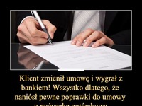 Klient zmienił umowę i wygrał z bankiem! Wprowadził poprawki do umowy o pożyczkę gotówkową