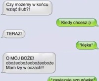 Koleś oświadcza się jej przez SMS, a ona w to uwierzyła?! Co za LASKA ;D