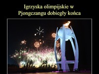 Igrzyska olimpijskie w Pjongczangu dobiegły końca...