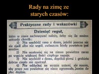 Rady na zimę ze starych czasów... A to dobre XD