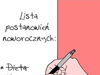 Lista postanowień noworocznych!