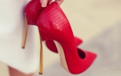 Lady in red- piękne pantofelki