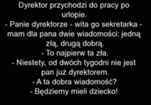 No nie wiem która wiadomość jej lepsza...