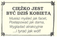 Ciężko być kobietą