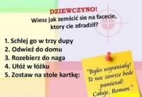 Jak zemścić się na facecie, który cię zdradził - mamy na to sposób, haha!