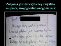 Nauczycielka wysłała pracę swojego ucznia... Gdyby było tak PIĘKNIE jak widzą to dzieci ;)