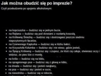 Zobacz jak można obudzić się po imprezie