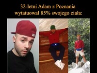 32-letni Adam z Poznania wytatuował 85% swojego ciała! Co sądzicie?