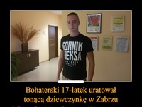 Bohaterski 17-latek uratował tonącą dziewczynkę w Zabrzu