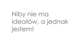 Niby nie ma ideałów