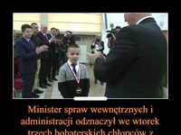 Minister spraw wewnętrznych i administracji odznaczył trzech bohaterów! Brawo!