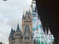 Zamek Disneya w dzień i w nocy. PIĘKNE!