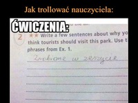 Jak trollować nauczyciela... Pewnie się musiał nieźle wkurzyć :D