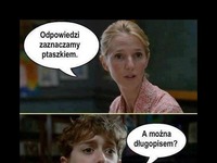 A można długopisem?