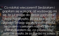 Co robiłaś wieczorem