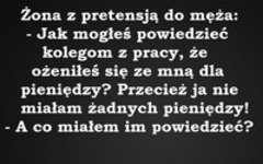 Żona z pretensją do męża