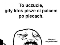 Palcem po plecach