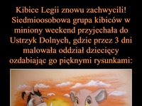 Tak wygląda ozdobiony przez kibiców Legii oddział dziecięcy