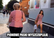 Pionowe paski wyszczuplają