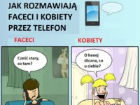 Jak rozmawiają faceci i kobiety przez telefon, haha też tak masz? :D Ostatnia scena najlepsze xD