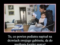 Ta informacja od pediatry, da wielu rodzicom do myślenia!