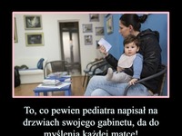 Ta informacja od pediatry, da wielu rodzicom do myślenia!