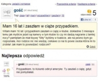 Ma 16 lat i zaszła w CIĄŻĘ przypadkiem. Zobacz co jej odpisali, żenada...