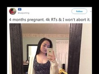 Kobieta zagroziła, że usunie ciąże, jeśli nie otrzyma 4 tysięcy udostępnień pod zdjęciem...