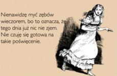 Mycie zębów wieczorem ;D