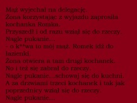 Mąż wyjechał na delegację, a żona świruje z kochankami. Ciekawe gdzie ich pochowa ;D