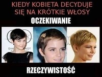 Kiedy KOBIETA decyduje się na KRÓTKIE WŁOSY!  Oczekiwania vs rzeczywistość, haha