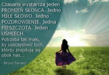 Czasami wystarcza jeden promień słońca