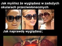 Jak myślisz, że wyglądasz w okularach przeciwsłonecznych VS jak wyglądasz naprawdę