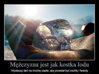 Mężczyzna jest jak kostka lodu