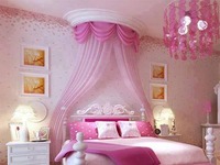 Różowa cudna sypialnia