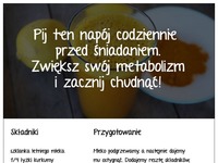 Pij ten napój codziennie przed śniadaniem. Zwiększ swój metabolizm i zacznij chudnąć!