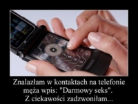 Żona znalazła w telefonie męża podejrzany kontakt, zobacz koniecznie co on zrobił...