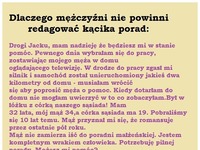 Dlaczego MĘŻCZYŹNI nie powinni redagować kącika porad? SPRAWDŹ!