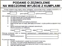 Każ swojemu FACETOWI wypełniać to PODANIE na każde wieczorne WYJŚCIE! DOBRE