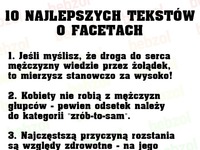 10 najlepszych tekstów o facetach, 7 niszczy, haha! :D