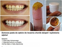 Domowa pasta do zębów do leczenia chorób dziąseł i wybielania zębów...